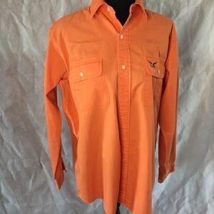 American Living orange button shirt size Medium 100% cotton